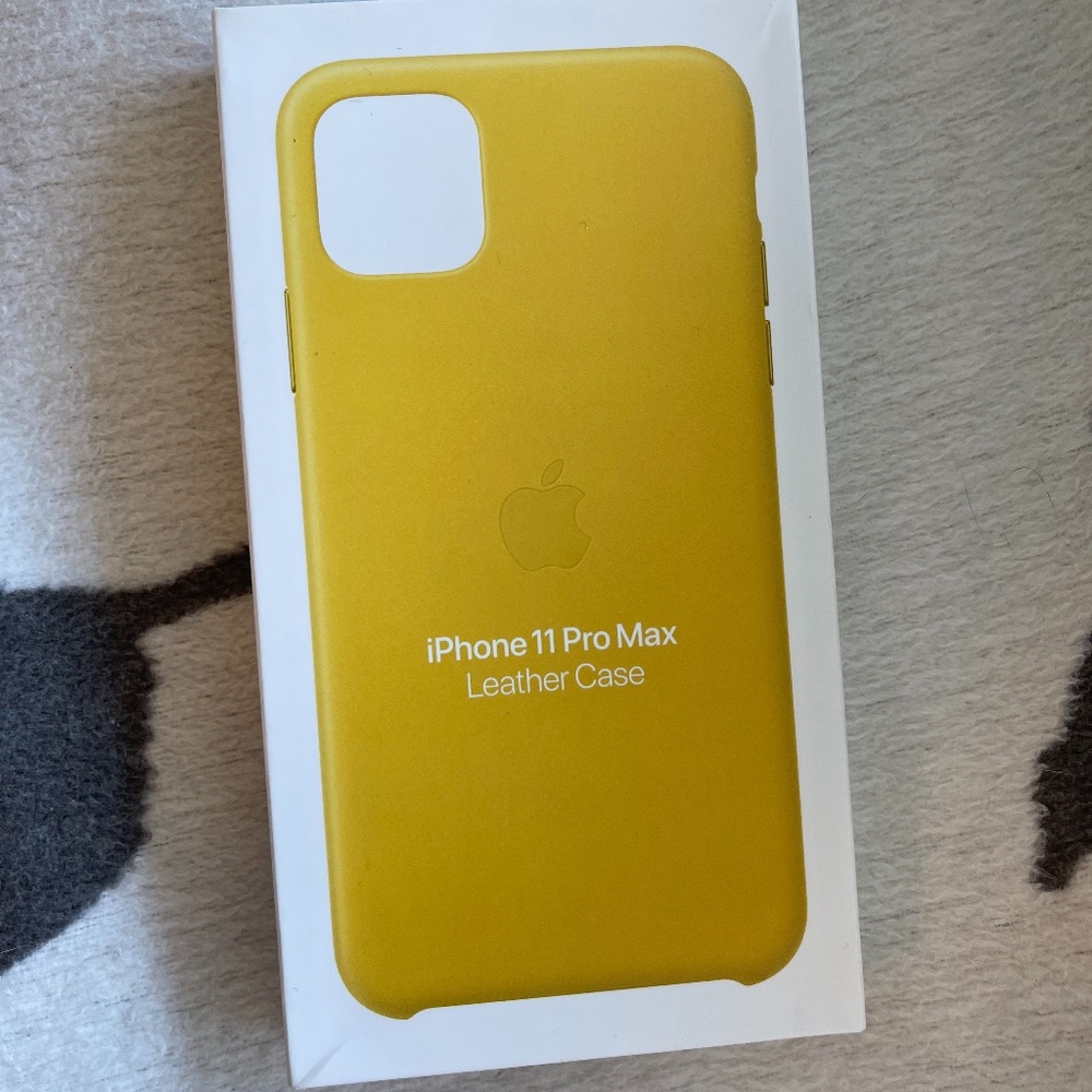 Apple Leather Case iPhone 11 Pro Max "Meyer Lemon"